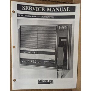 Nutone Service Manual for model IM-3103 radio-intercom system